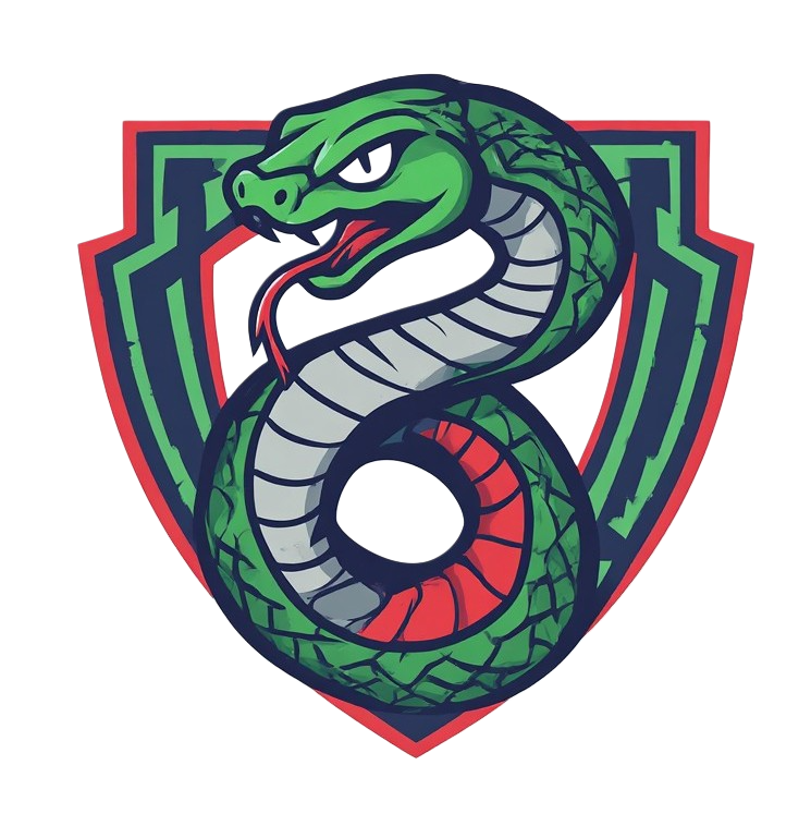 Custom snake sports logo concept